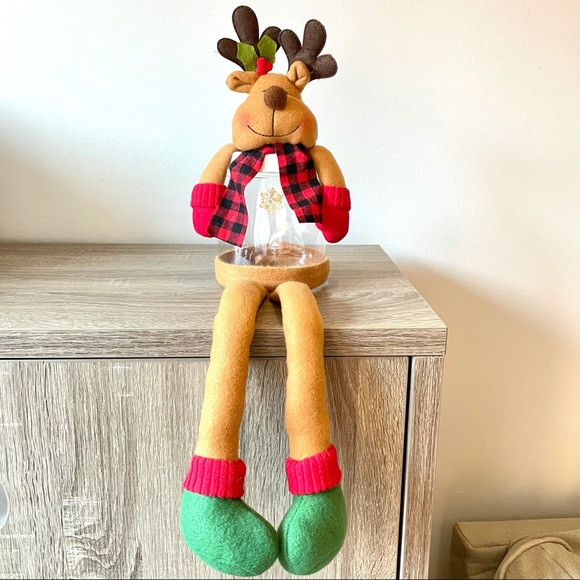 Fun Christmas Moose Cookie Jar Holidays Home Decor NWOT - Great Gift - Picture 12 of 13